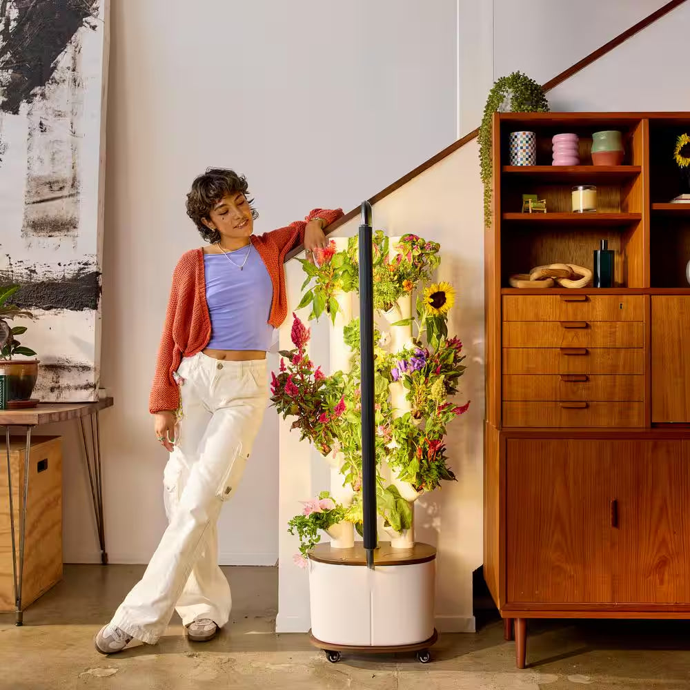 Transform Your Space with the Studio Hydroponics Growing System Kit - Grow 16 Non-GMO Indoor Plants Effortlessly with Smart LED Grow Lights