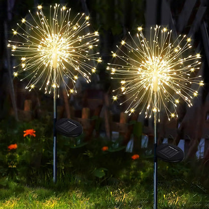 Enchanting DIY Dandelion Solar Lights - Weatherproof Outdoor Garden Decor & Patio Fireworks Lamp