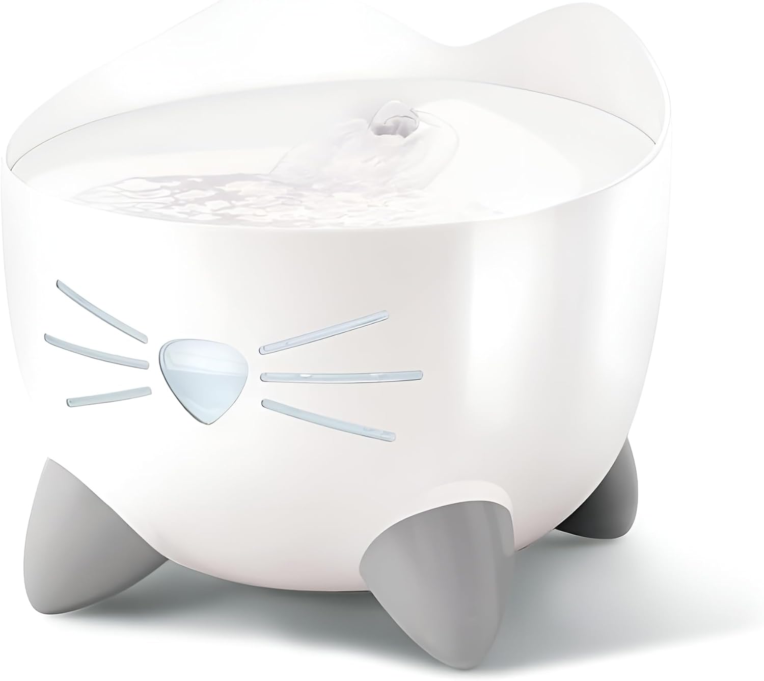Cat drinking from Catit PIXI fountain stream attachment