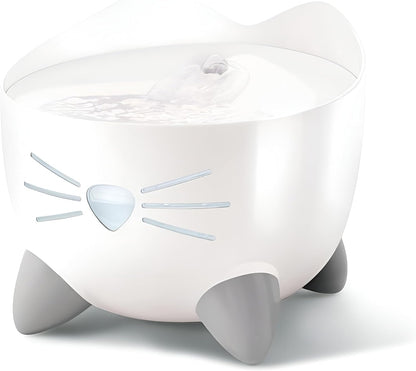 Cat drinking from Catit PIXI fountain stream attachment