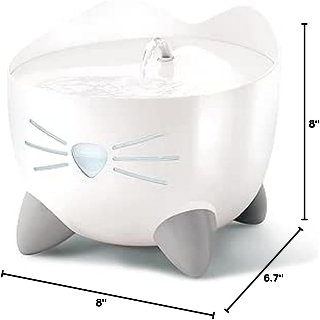 Catit PIXI Cat Water Fountain in white with ergonomic whisker-safe design