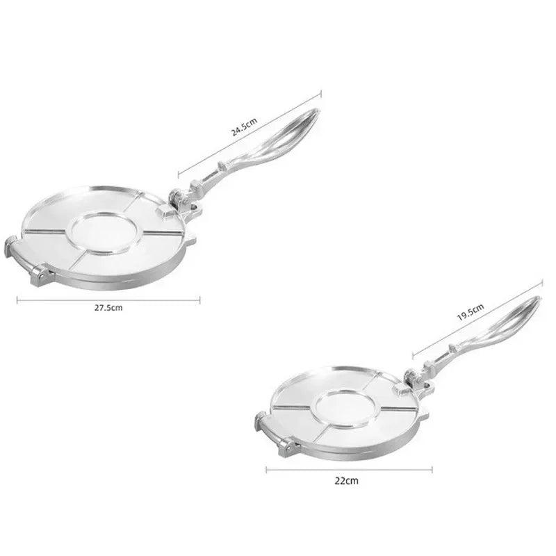 Tortilla Press Maker 16/20cm – Aluminum Alloy Manual Roti, Pizza & Flatbread Tool