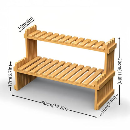 Trending Bamboo Desk Rack, 3-In-1 Plant Display & Storage Small Space Divider Home/Office/Balcony, Stylish MULTI-TIER Plant Stand, Double Duty: Plant Shelf + Book Organizer Natural Wood & Modern Design Perfect for Plant Moms/Dads!